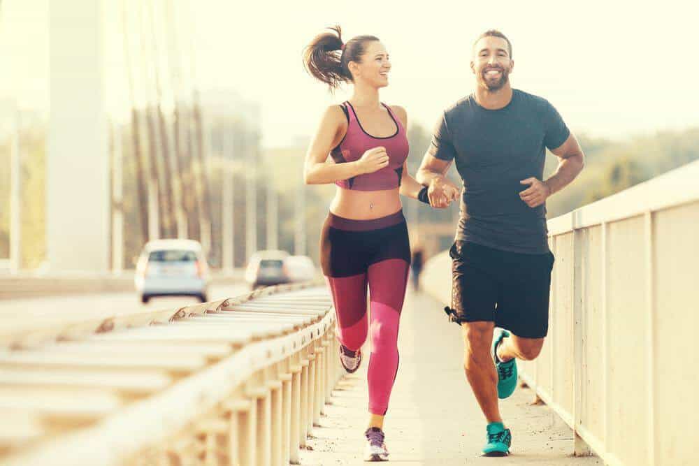 Man & Woman running